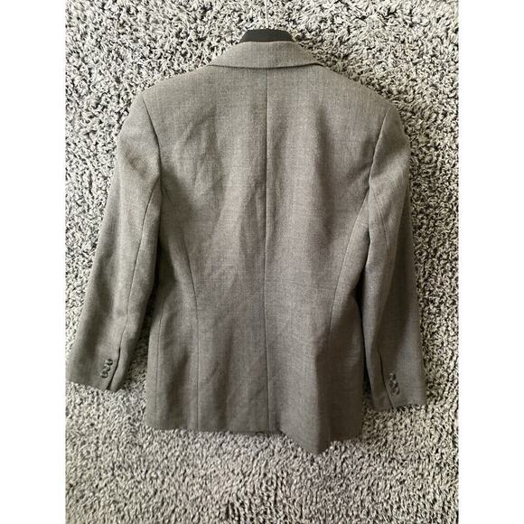 Vintage Talbots Womens Size 4 Wool Blazer Jacket Gray Charcoal Made in USA - Picture 9 of 16